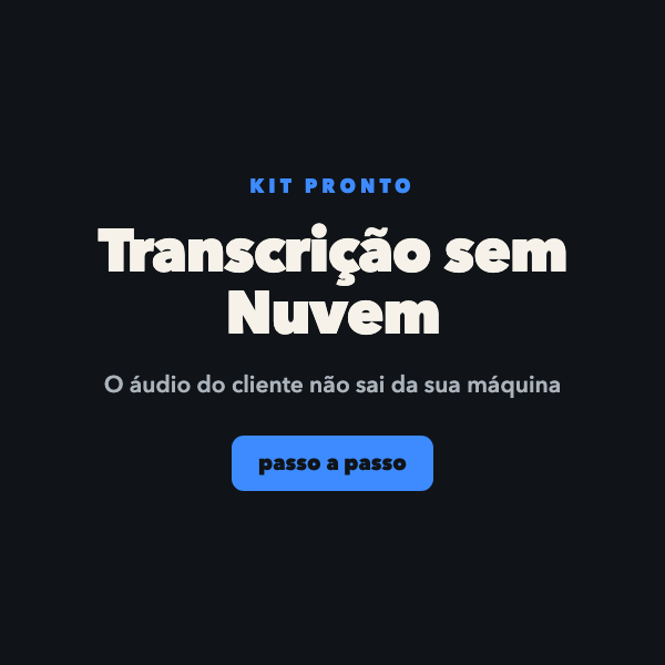 Transcreva Tudo no seu Mac, sem Nuvem