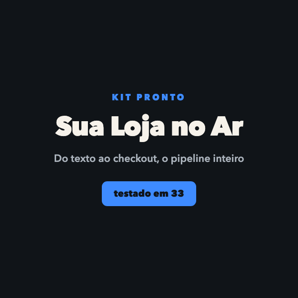 Sua Loja de Produtos Digitais no Ar